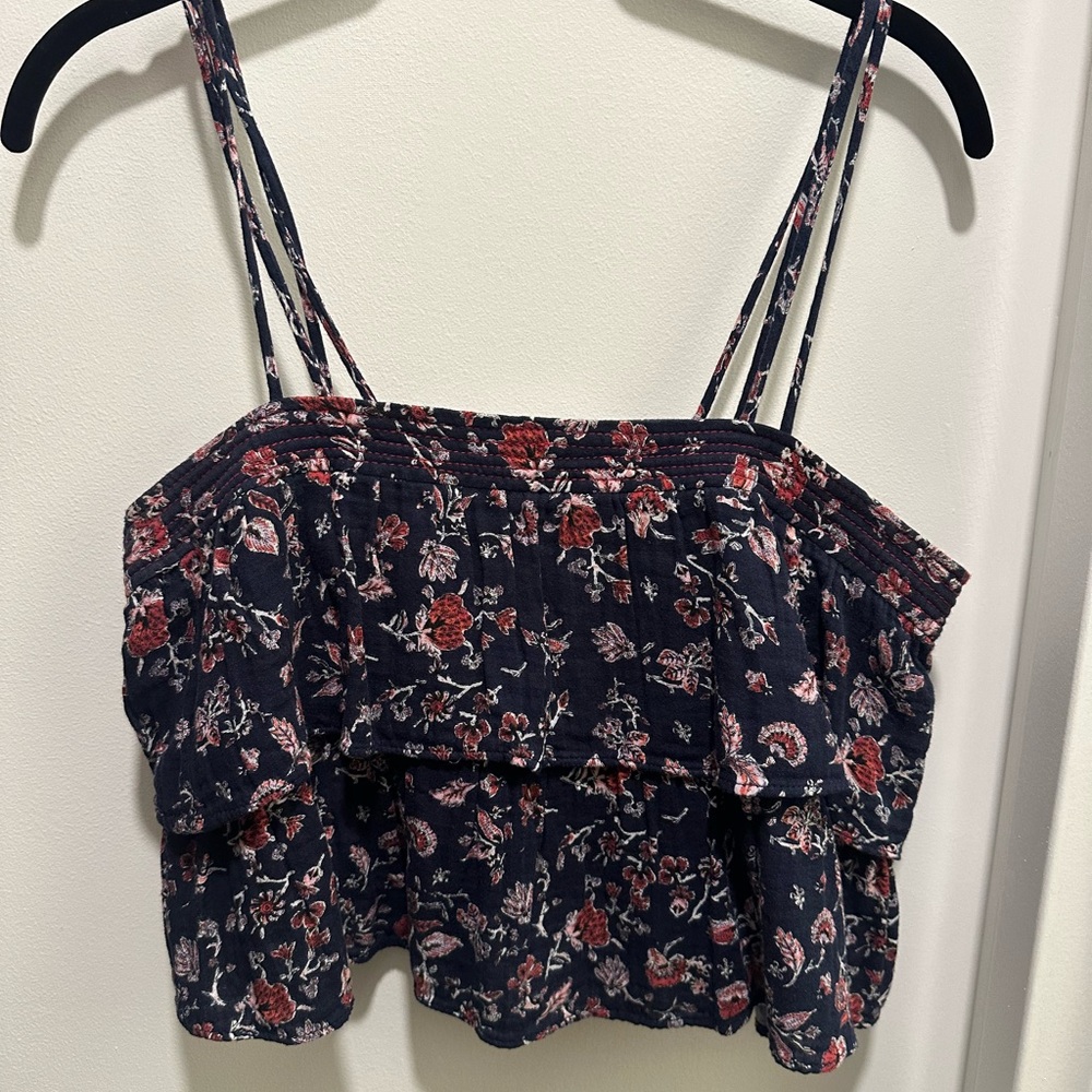 Zara Navy Floral Camisole Top